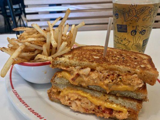 Lobster Grilled Cheese: Honestly, it looks better then it actually tastes, which is a depressing outcome. Shoestring Old Bay fries were good