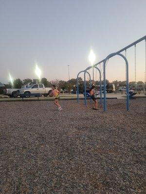 A little sunset playground energy burn