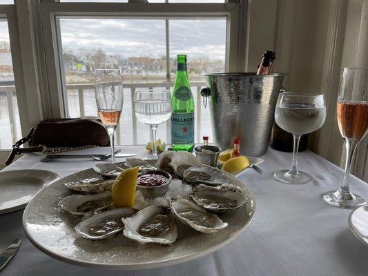 Oysters and Sparkling Rose.