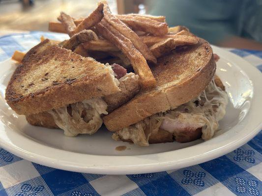 Reuben sandwich with house made fries was authentic. We didn't choose the pumpernickel bread, but it was also an option.