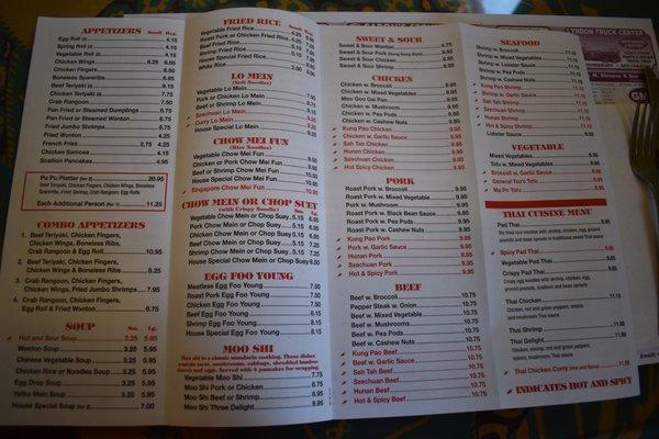 Side 2 of menu (6/19)