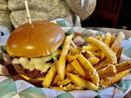 Mushroom and Swiss Burger