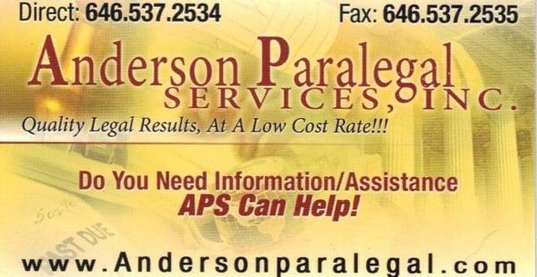 Anderson Paralegal Services, Inc.