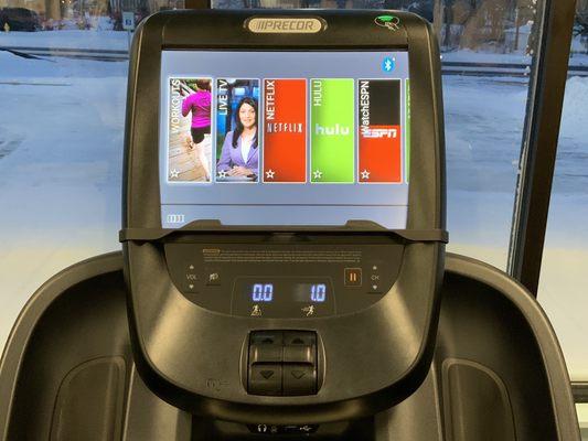 Entertainment Touch Screen on our Cardio Machines