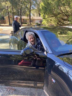 Grandpa had a Great time, in the Camaro SS, provided by Michelle, at Enterprise Crystal River!