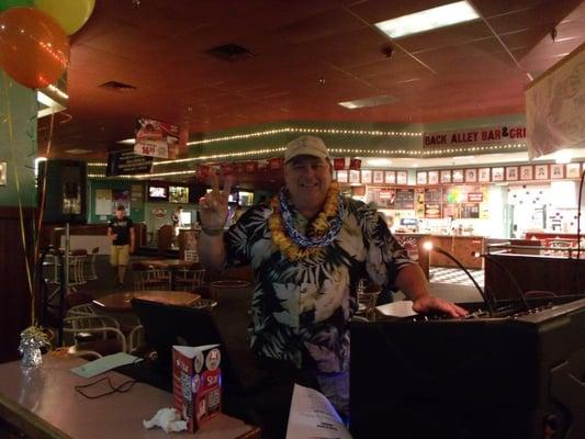 Our DJ Rick from Hits and Grins during Rock-n-Bowl