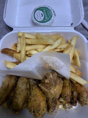 10pc honey garlic and fries