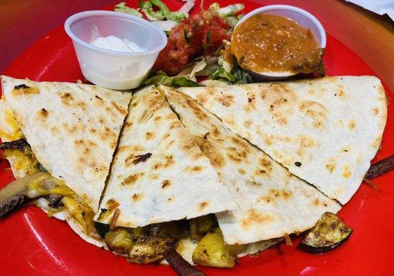 Mushroom quesadilla