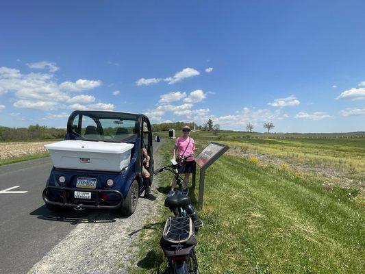 GettyPeds's Gettysburg Battleground Self Guided Tour Electric Polaris Gem Electric Bike