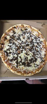 Ground beef pizza