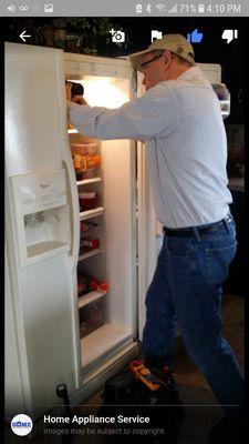 Here I am working on a refrigerator problem.