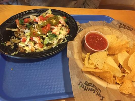 Large Burrito Bowl & Chips & Salsa $6.99 + $2.19