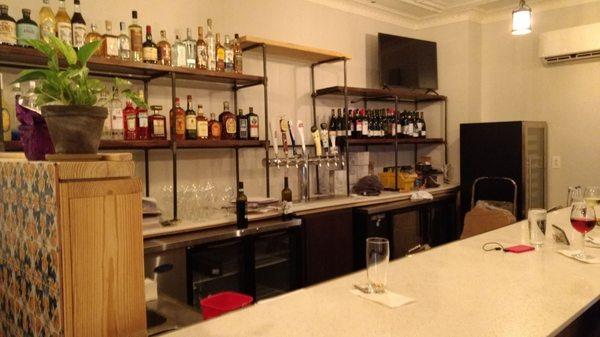 Bar now added at Severina's.  Dine in now available. Recommend