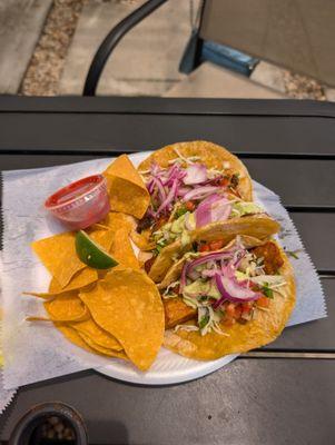 Mahi tacos $14