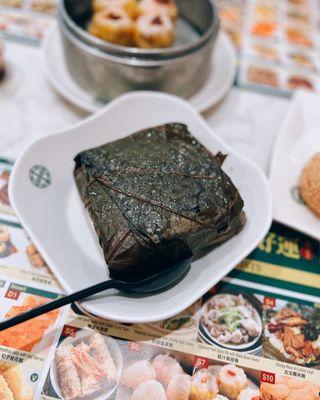 Sticky rice in lotus leaf / $7.50