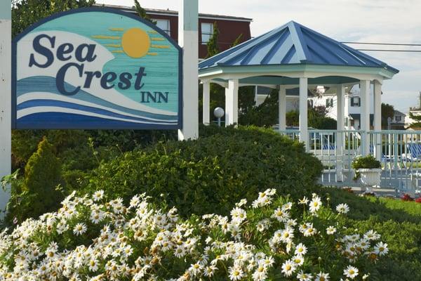 Enjoy the beautifully landscaped gardens at he Sea Crest Inn, Cape May.