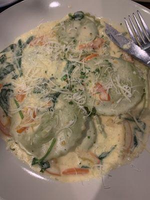 Spinach raviolis