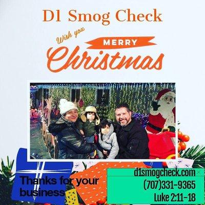 Merry Christmas  from D1 Smog Check