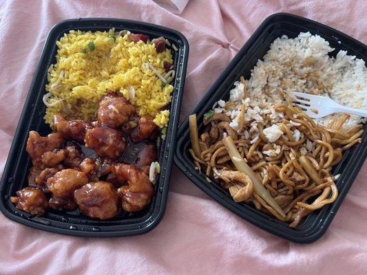 General Tso's Chicken & Chicken Lo Mein