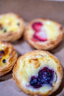 Blueberry Pastéis de Nata aka Portuguese Egg Tart ($4/ea or $21/6)