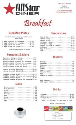 Breakfast Menu