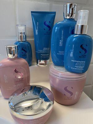 Semi Di Lino: Curly Hair Package (Blue bottles)  Semi Di Lino: Moisture Nutritive Shampoo and Nutritive Hair Mask