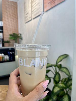 Iced Vanilla Latte with oat milk