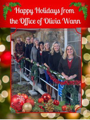 Merry Christmas and Happy Holidays from the office of Olivia Wann!