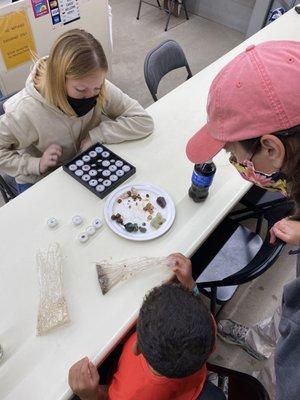 After you pan for gems, a staff member will sit with you and tell you what treasures you've found.