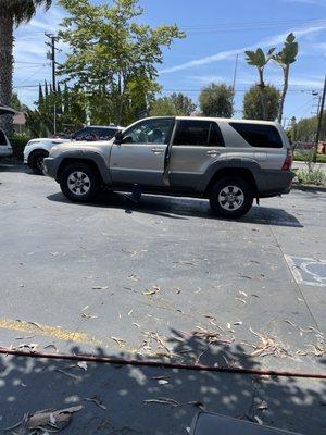 Old 4Runner going for a regular wash. +$2 for SUV