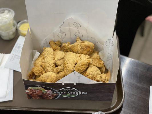 Crispy rice flour chicken wings!