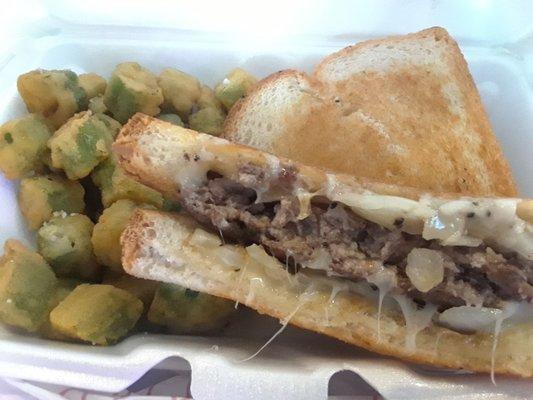 Patty Melt and Fried Okra is okay.  3 stars