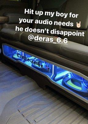 Three 12in JL audio in a custom built box