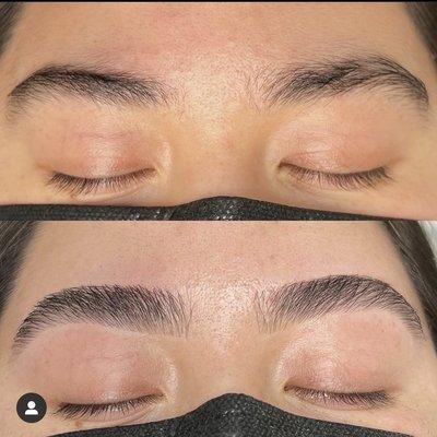 Brow threading by Giselle