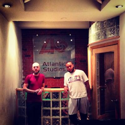 Reception Area in front of the Atlantic Records sign @ Lounge Studios!