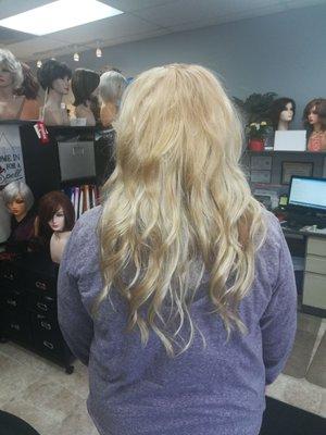 Check out my long hair!!! It blended perfectly!!