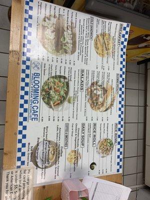 Photo of the menu