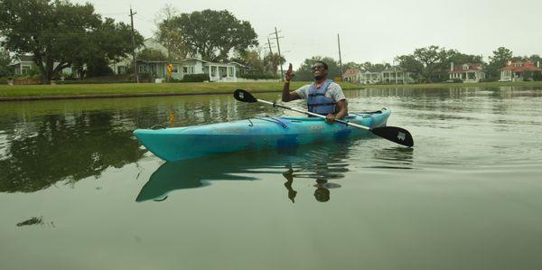 Kayaking Bayou St John, New Orleans