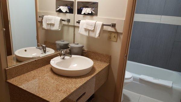 New Granite counters and above counter sinks