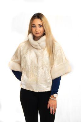 Lamb Jacket with Mink Collar & Cuffs