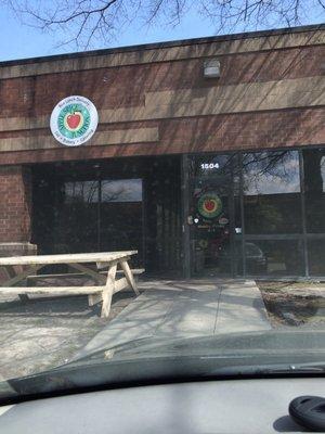 Front door of restaurant