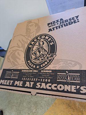 Meet me at Saccone's Pizza