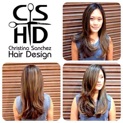 natural sun kissed locks using the Flamboyage coloring technique & Olpalex http://www.christinasanchezhairdesign.com