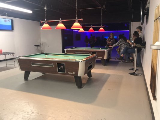 Hang out in the game room for pool, pong, and foosball