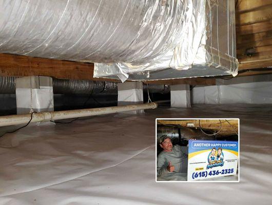 Dan Tracy - Auburn, KY, 42206 - 15 Mil Crawl Space Encapsulation, Sump Pump, Clean Debris, and Seal Vents