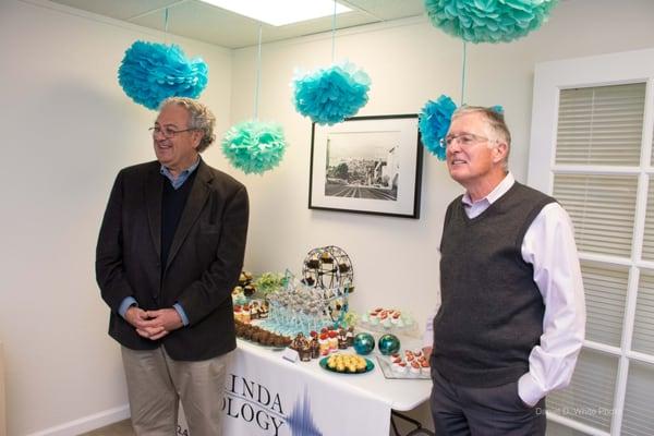 Waiting room at Lamorinda Audiology Ribbon Cutting Ceremony.