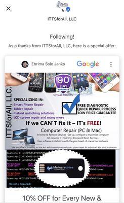 Contact us for computer and mobile phone repairs. www.ittsforall.com
#computer #mobile #phone #repairshop #metroatlanta