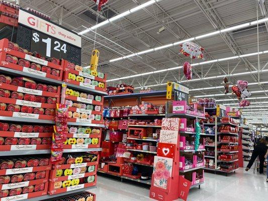 At least 4 aisles of Cupid's arrow's  target.