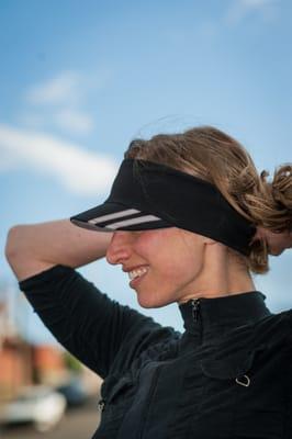 Sera sports the Eco Visor. http://www.flipsidehats.com/magento/hats/styles/marathon-visor.html