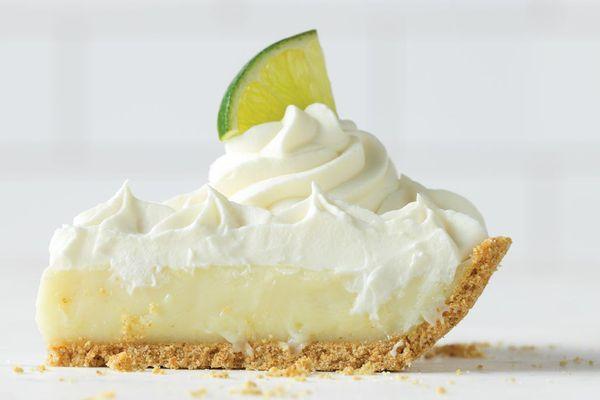 Seasonal Famous Key Lime Pie, multiple-time American Pie Council Award Winner! Cool and refreshing, this is a summer favorite dessert.